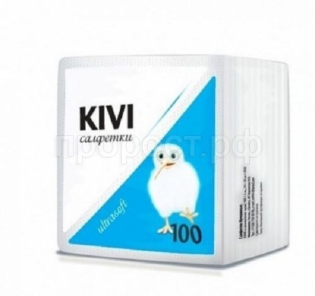Салфетки бумажные "KIVI light" белые 100 листов 0016/20шт/