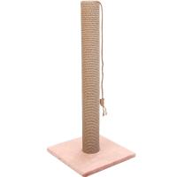 Когтеточка столбик высокий толстый джут 35х35х82см 10 КД-18 бежевый