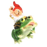 Гном на лягушке L27W24H36см 713289/F662 