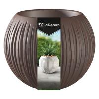 Кашпо Сфера Мини 0,3л темно-коричневый КШ-4720 /27шт/ПП