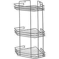 Полка д/ванной подвесная 3-х ярусная угловая 20,5*20,5*52см графит 310870