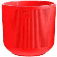 Кашпо Росси VipSet 4,4л красный с вставкой /8шт/ЭД