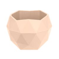 Кашпо Топаз 1,2л кремовый с вставкой КШ-3015 /12шт/ПП 