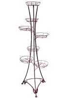 Подставка РЗДИ на 7 горшков круглый прут графит 107