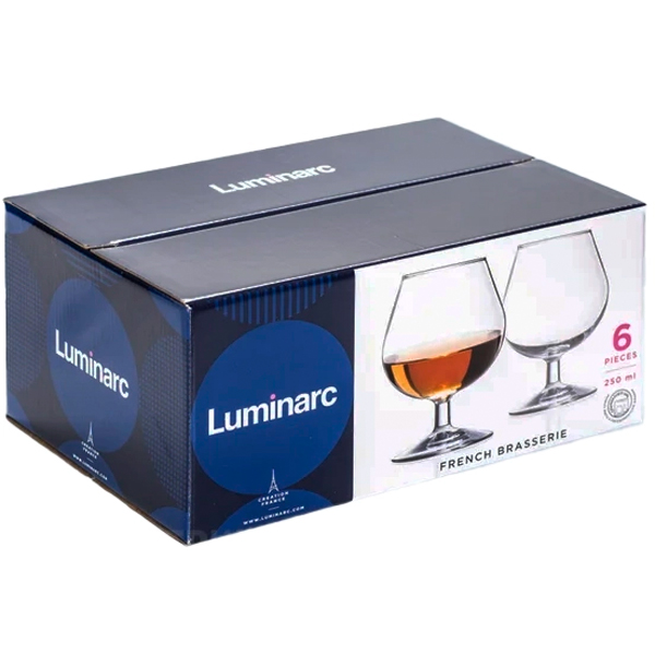 Набор бокалов для коньяка 250мл 6шт "ФРАНЦУЗСКИЙ РЕСТОРАНЧИК" LUMINARC