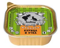 Корм для кошек ZooRing паштет курица и утка 100гр