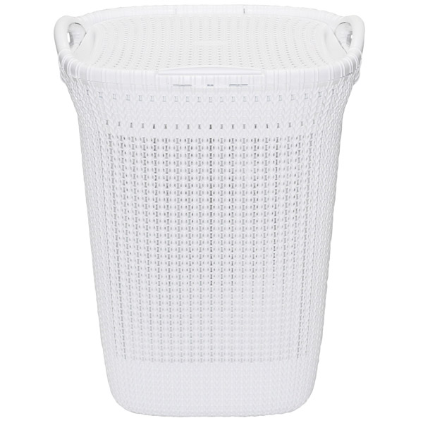 Корзина д/белья Santa 55л белая 05074