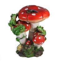 Гриб с лягушками L22W16H29см 626965/F609