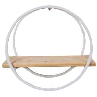 Подставка ЛОФТ настенная КРУГ 51-06 белая 37*17см РЗДИ