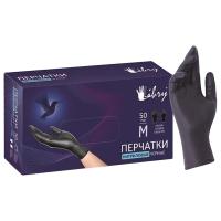 П234806 Перчатки ZPM с нитрил. покрытием текстурированные М черные KN003BL /1уп-50пар/ Libry