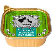 Кошки ZooRing паштет морской коктейль ж/б 100гр/16шт/748130 ЧЗ