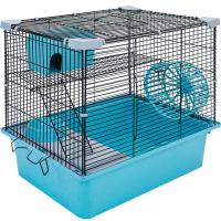Клетка д/грыз №1 РПК57 2-х эт укомплектованная 42*30*40см бирюзовая/Евро