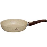 R-21228 Сковорода алюмин. литая D28 антипр. покр. индук. съем.ручка дно кремовый гранит /6шт/Маруся