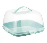 Тортница квадратная с защелками фисташковый М1121/М-пласт