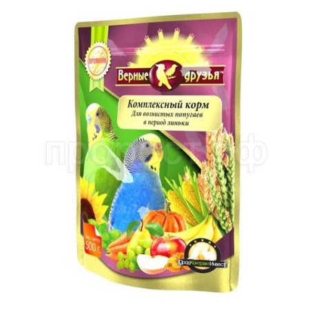 Верные друзья для волнистых попугаев в период линьки 500гр