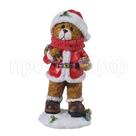 Мишка с подарком (красный) L8W6H16см 626755/W047