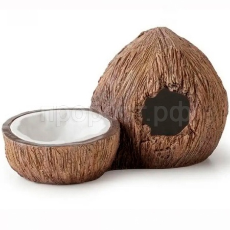 Поилка для террариума с укрытием кокос 14*24*13см РТ3159/Н231596/Триол