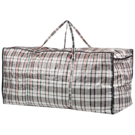 Сумка на молнии 100*50*40см клетка полипропилен 008578 /шт/Рыжий Кот