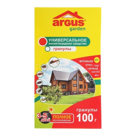 ARGUS GARDEN гранулы от муравьев, тараканов, мух 100г