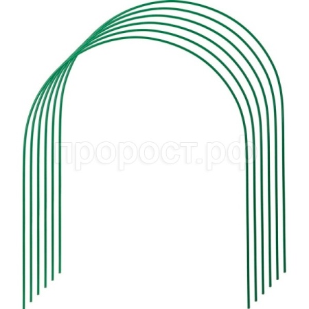 Дуга парниковая 3м металл в ПВХ набор 6шт d9*10мм (3*1,2*1м) зеленый/шт/Л