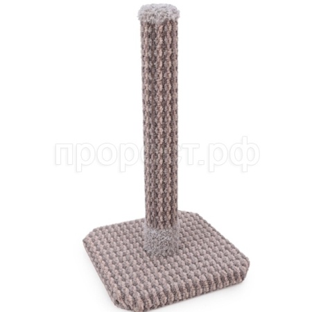 Когтеточка столбик крафт №1 ковролин S 32х32х54см 7 КФ-1