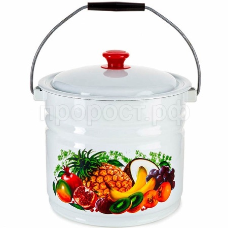 Ведро 10л эмаль с/к ц/белая Палитра вкуса 41204-222/6-У2 /2шт/Керчь