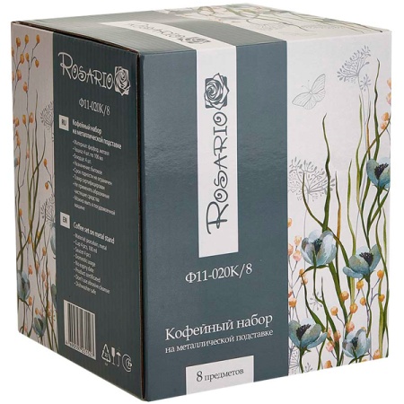 Набор кофейный Coffee House 8 предметов (4 пары 100мл) Ф11-020К/8 /12шт/ Rosario