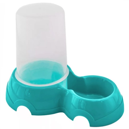 Миска автопоилка пластик 1000мл бирюзовая/2315/Дарэлл