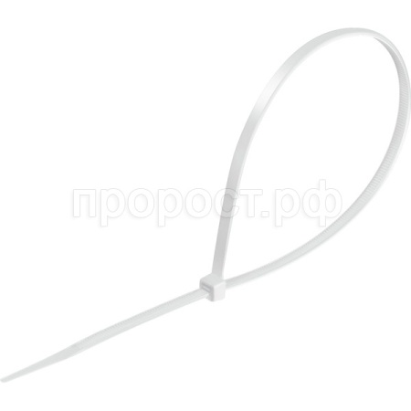 Хомут-стяжка 5*250мм белый (100шт) /МЕТИЗ