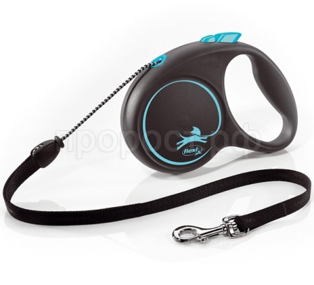 Рулетка Флекси Дизайн М трос 5м на 20кг голубая/33432/20/Евро