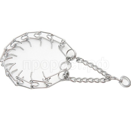 Ошейник строгий с вертлюгом хром 4мм*60см/26460401/Каскад