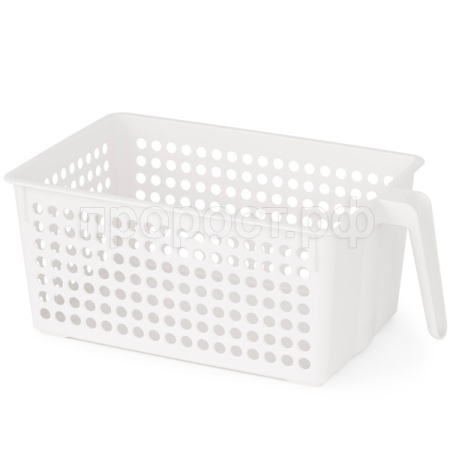 Контейнер д/хранения прямоуг. с ручкой белый 