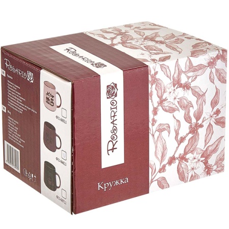 Кружка 350мл Coffee shop черный инд. упак. Ф11-067L /48шт/ Rosario