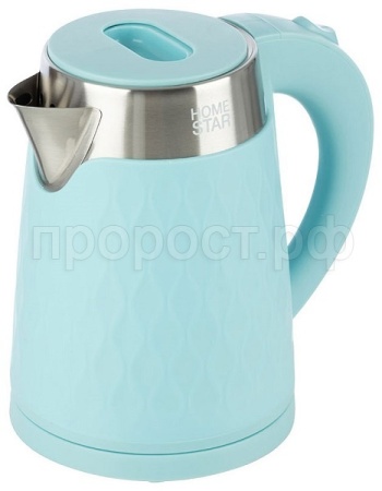 Чайник электр. 1,7л HOMESTAR двойной корпус, голубой HS-1021