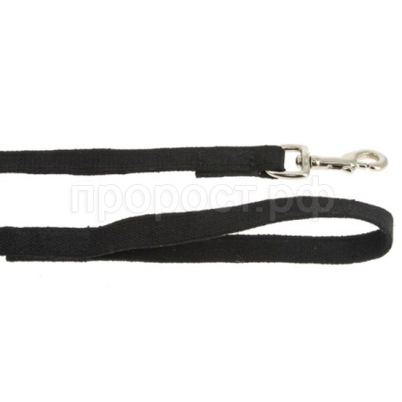 Поводок брезент 25мм*1,5м прошитый со стальным карабином/72125010с/Каскад