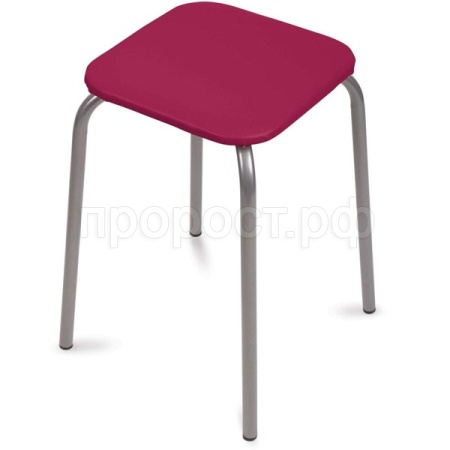 Табурет "Эконом" квадратный темно-красный ТЭ3/ТК