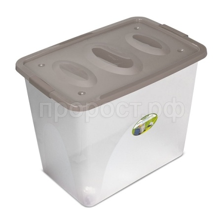 Ящик универс. Астело 73л 60*40*48см на колесиках серо-коричневый С667 /4шт/Мартика