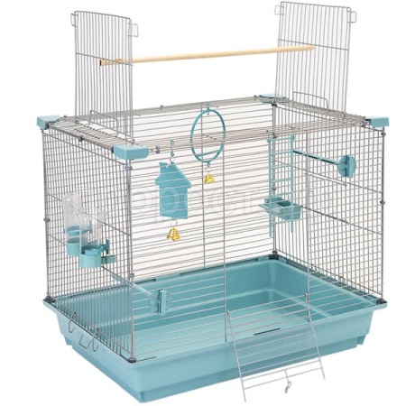Клетка д/птиц ЛОРА-1 ECO 58*40*48см (укомплект) 1 секция бирюзовая/4610/Дарэлл