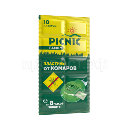 Пластины Picnic Family от комаров 10шт