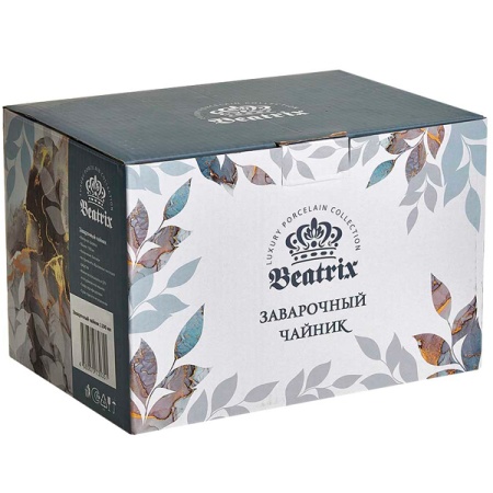 Чайник заварочный 1,1л White lily фарфор в инд. упак. МД005R /6шт/Beatrix