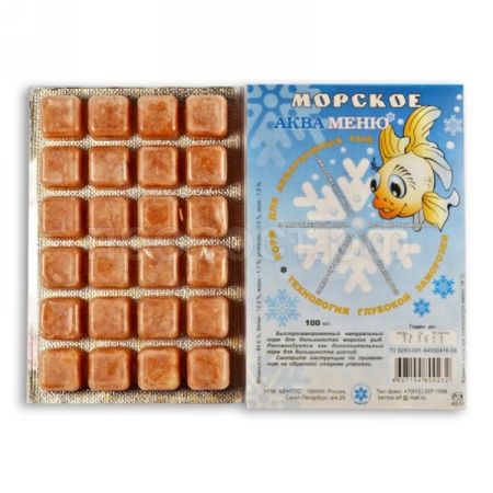 замороженный корм для рыб Морское-меню