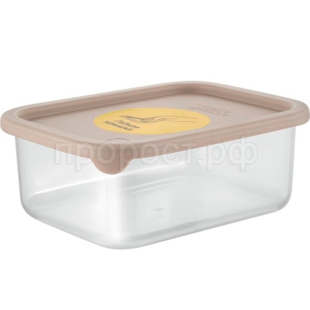 Контейнер д/продуктов 0,18л Sugar&Spice прямоуг. латте с гибкой крышкой SE1675 /21шт/ПР