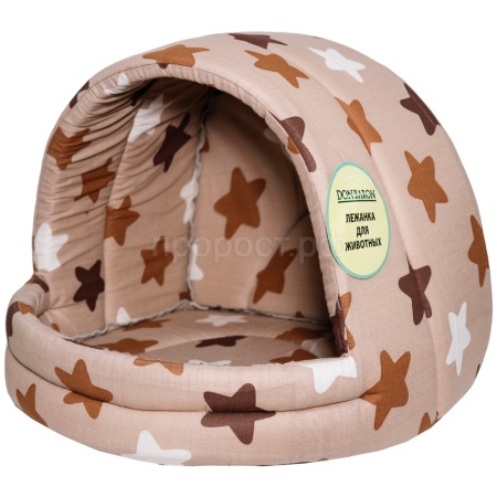 Лежанка Лукошко поролоновая хлопок  МИКС 42*34*18см/DONBARON