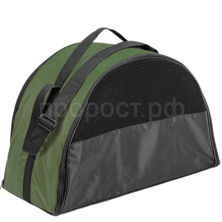 Сумка переноска ЧИП Конверт-Полукруг №3 расклад.с карманом и ремнем 48*26*31 зеленая/9058зел/