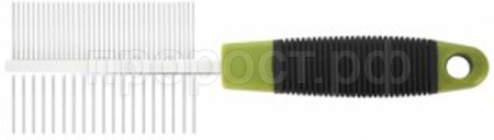 Расческа двухсторон.с металлическими зубьями 18см/ТК9652/Евро