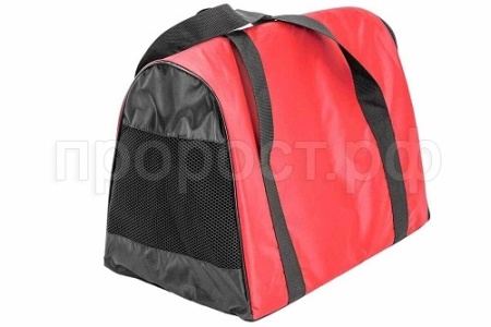 Сумка переноска ЧИП Туннель №4 нейлон с сетчатым окном 49*30*34см/9009красн/Дарэлл