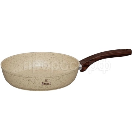 R-20224 Сковорода алюмин. литая D24 с антипр. покр. индук. дно кремовый гранит /6шт/Маруся