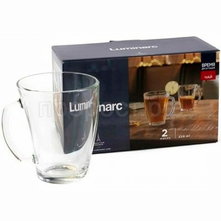 Набор кружек ВРЕМЯ ДЕГУСТАЦИЯ ЧАЙ 2шт 320мл