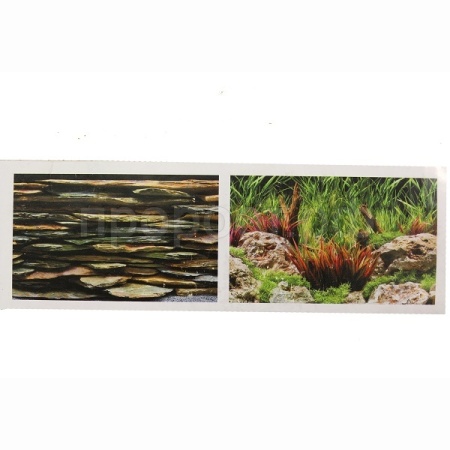 Фон для аквариума Каменная стена/Дикая вода 100см*15м BACKGROUND 064