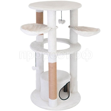 Когтеточка Комплекс КОЛИЗЕЙ разборный 3-х уровневый домик,полка,гамак 58*58**120см овечка/8783/Дарэл